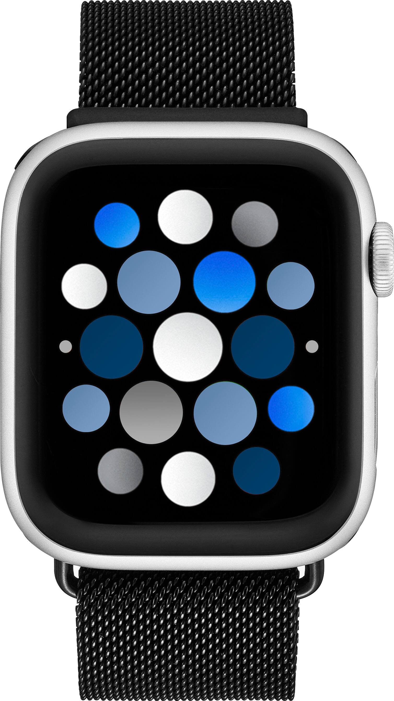 Alt View 11. Insignia™ - Stainless Steel Mesh Band for Apple Watch 38mm, 40mm, 41mm and SE - Black.