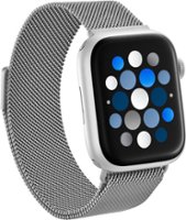 Insignia™ - Stainless Steel Mesh Band for Apple Watch 42mm, 44mm, 45mm, 49mm, SE, Ultra 49mm, and Ultra 2 49mm - Silver - Angle_Zoom