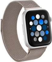 Insignia™ - Stainless Steel Mesh Band for Apple Watch 42mm, 44mm, 45mm, SE, Ultra 49mm and Ultra 2 49mm - Champagne - Angle_Zoom