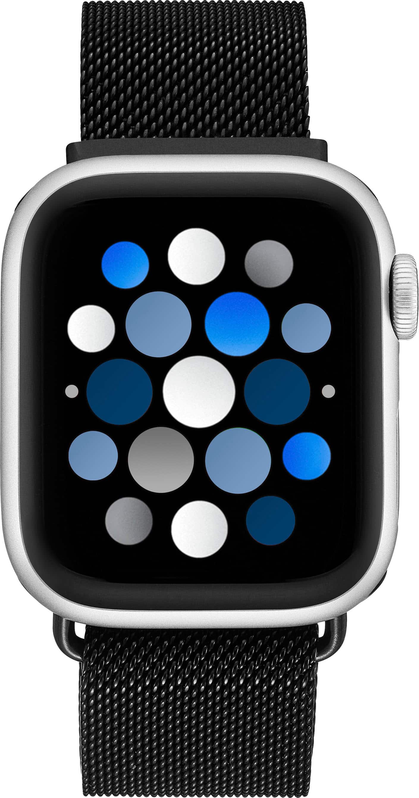 Alt View 11. Insignia™ - Stainless Steel Mesh Band for Apple Watch 42mm, 44mm, 45mm, 49mm, SE, Ultra and Ultra 2 49mm - Black.