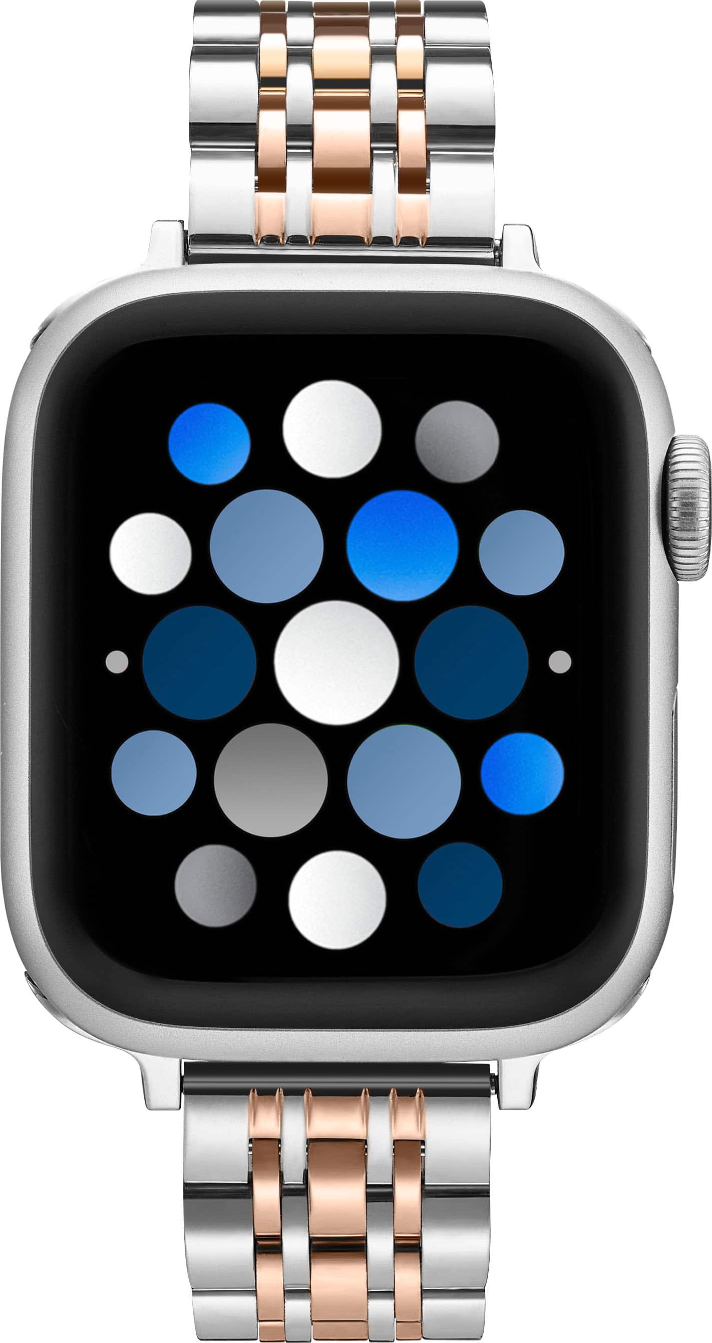 Alt View 11. Insignia™ - Stainless Steel Link Band for Apple Watch 38mm, 40mm, 41mm and SE - Silver & Rose Gold.