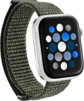 Insignia™ - Active Nylon Band for Apple Watch 42mm, 44mm, 45mm, SE, Ultra 49mm and Ultra 2 49mm - Olive Green - Angle_Zoom