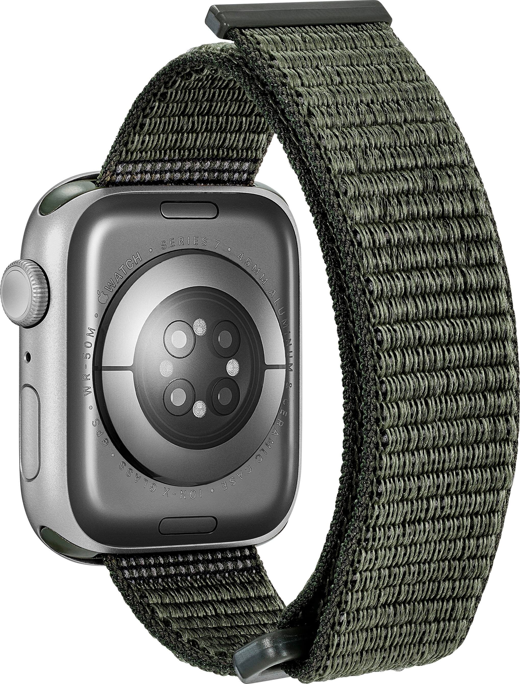Alt View 12. Insignia™ - Active Nylon Band for Apple Watch 42mm, 44mm, 45mm, SE, Ultra 49mm and Ultra 2 49mm - Olive Green.