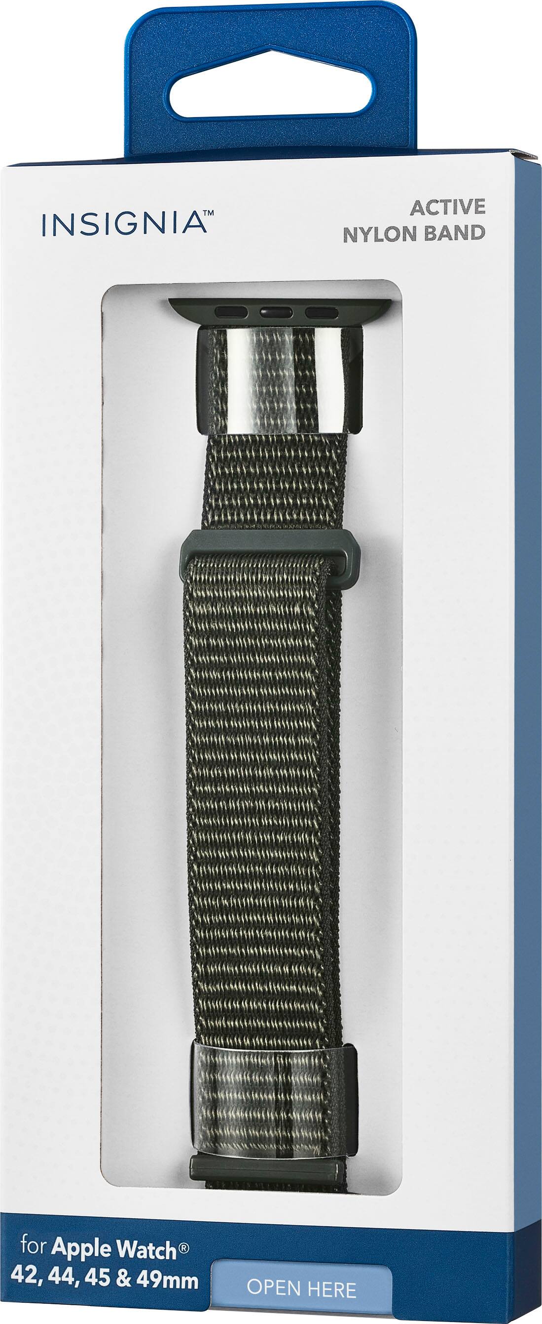 Alt View 19. Insignia™ - Active Nylon Band for Apple Watch 42mm, 44mm, 45mm, SE, Ultra 49mm and Ultra 2 49mm - Olive Green.