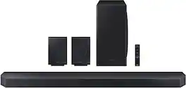 Samsung - HW-Q930D/ZA 9.1.4 Channel Q-Series Soundbar with Wireless Subwoofer and Rear Speakers, Dolby Atmos and Q-Symphony - Black