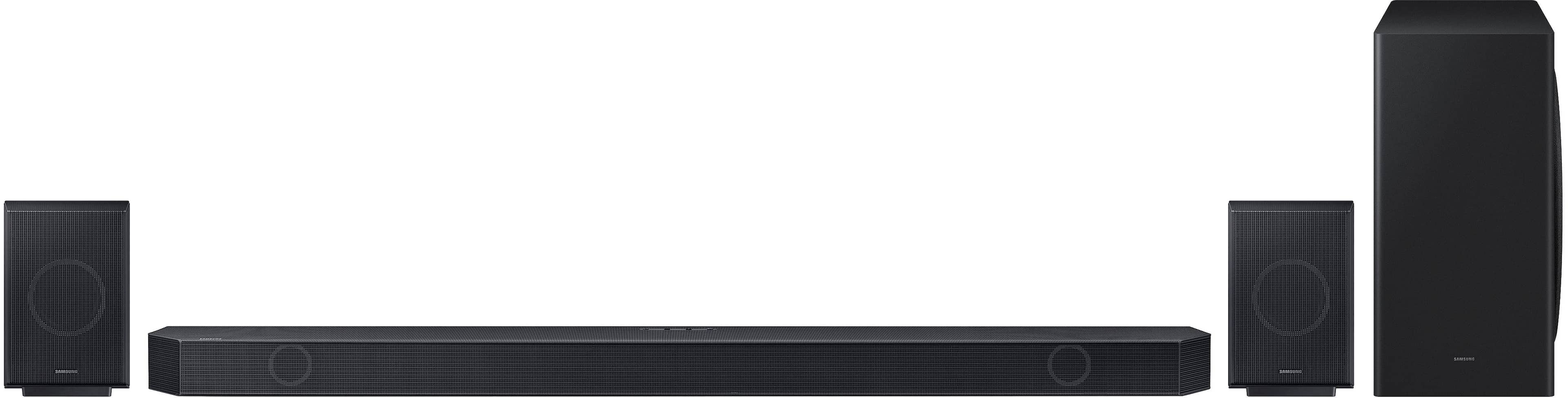 Alt View 11. Samsung - HW-Q930D/ZA 9.1.4 Channel Q-Series Soundbar with Wireless Subwoofer and Rear Speakers, Dolby Atmos and Q-Symphony - Black.