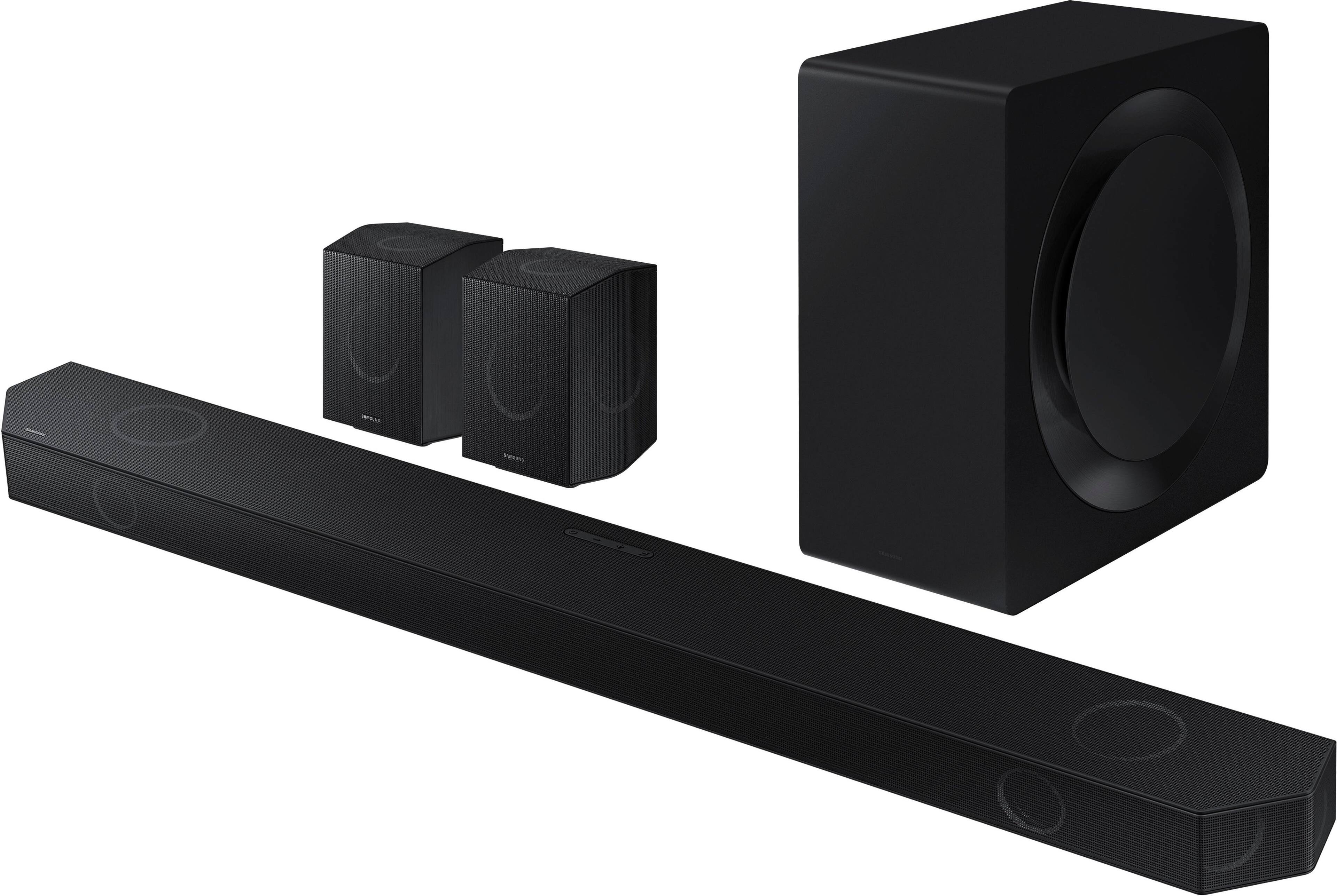 Alt View 13. Samsung - HW-Q990D/ZA 11.1.4 Channel Q-Series Soundbar with Wireless Subwoofer and Rear Speakers, Dolby Atmos and Q-Symphony - Black.