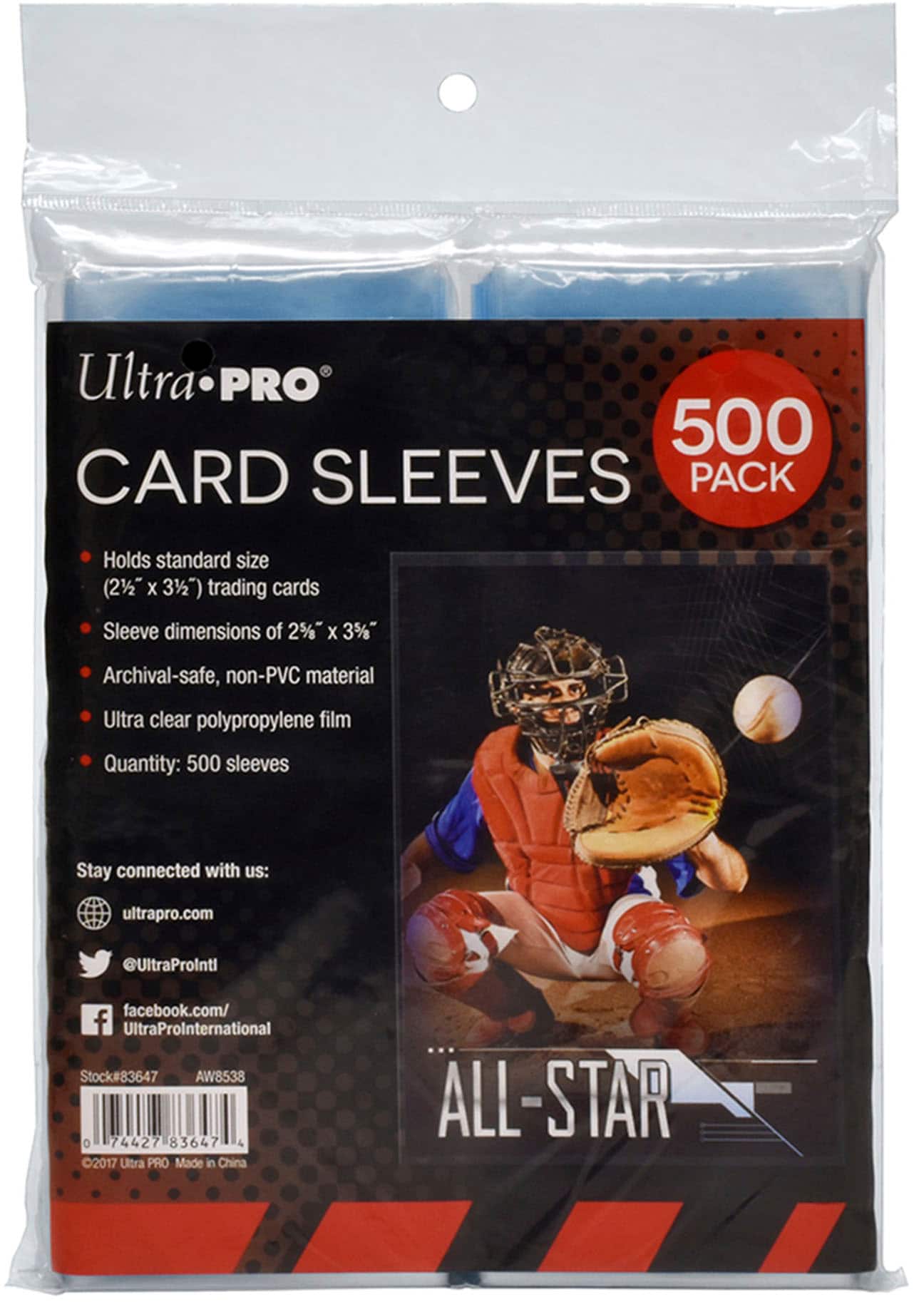 Front. Ultra PRO - Ultra PRO 2.5" x 3.5" Soft Trading Card Penny Sleeves (500 Ct).