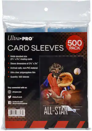 Front. Ultra PRO - Ultra PRO 2.5" x 3.5" Soft Trading Card Penny Sleeves (500 Ct).