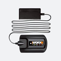 WORX - 20V Power Share Lithium Ion 3-5 Hour Battery Charger - Black - Front_Zoom