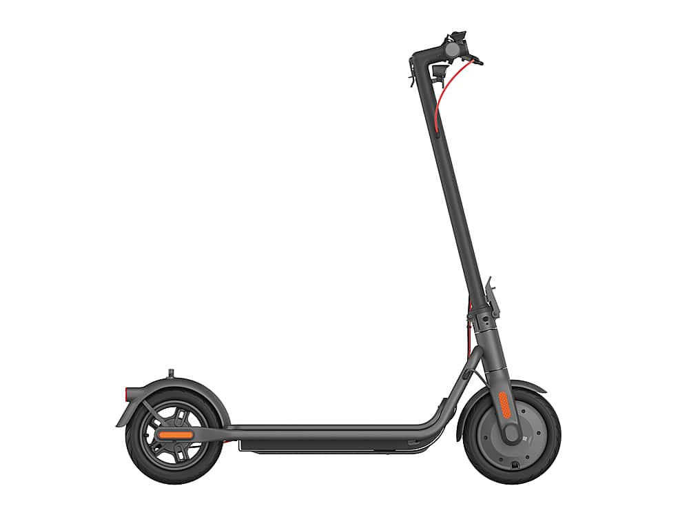 Left View: NAVEE - V25 PRO Foldable Electric Scooter w/16 mi Max Operating Range &  20 mph Max Speed - Black