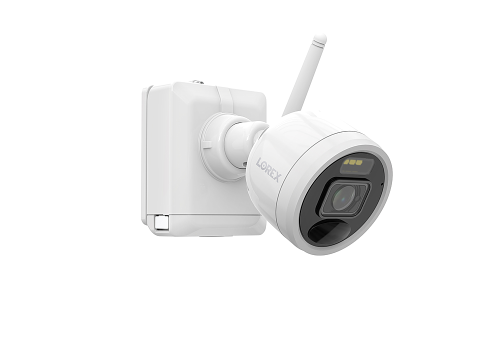 Angle View: Lorex - M5 - 2K spotlight outdoor battery security camera (add-on) - white