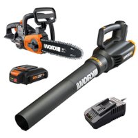 WORX - 20V 10" Cordless Chainsaw and Blower Combo Kit (1 x 2.0 Ah Battery and 1 x Charger) - Black - Front_Zoom
