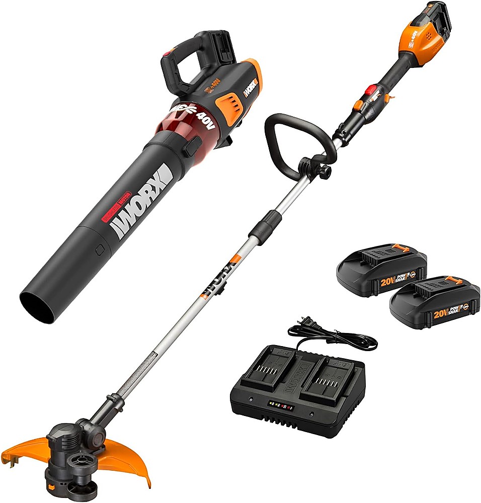 WORX WG183 13 Inch Cordless String Trimmer with Battery Charger