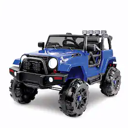 Snow Joe - 24-Volt Ride-On Kids Truck W/ Parental Remote and Snow Plow - Blue