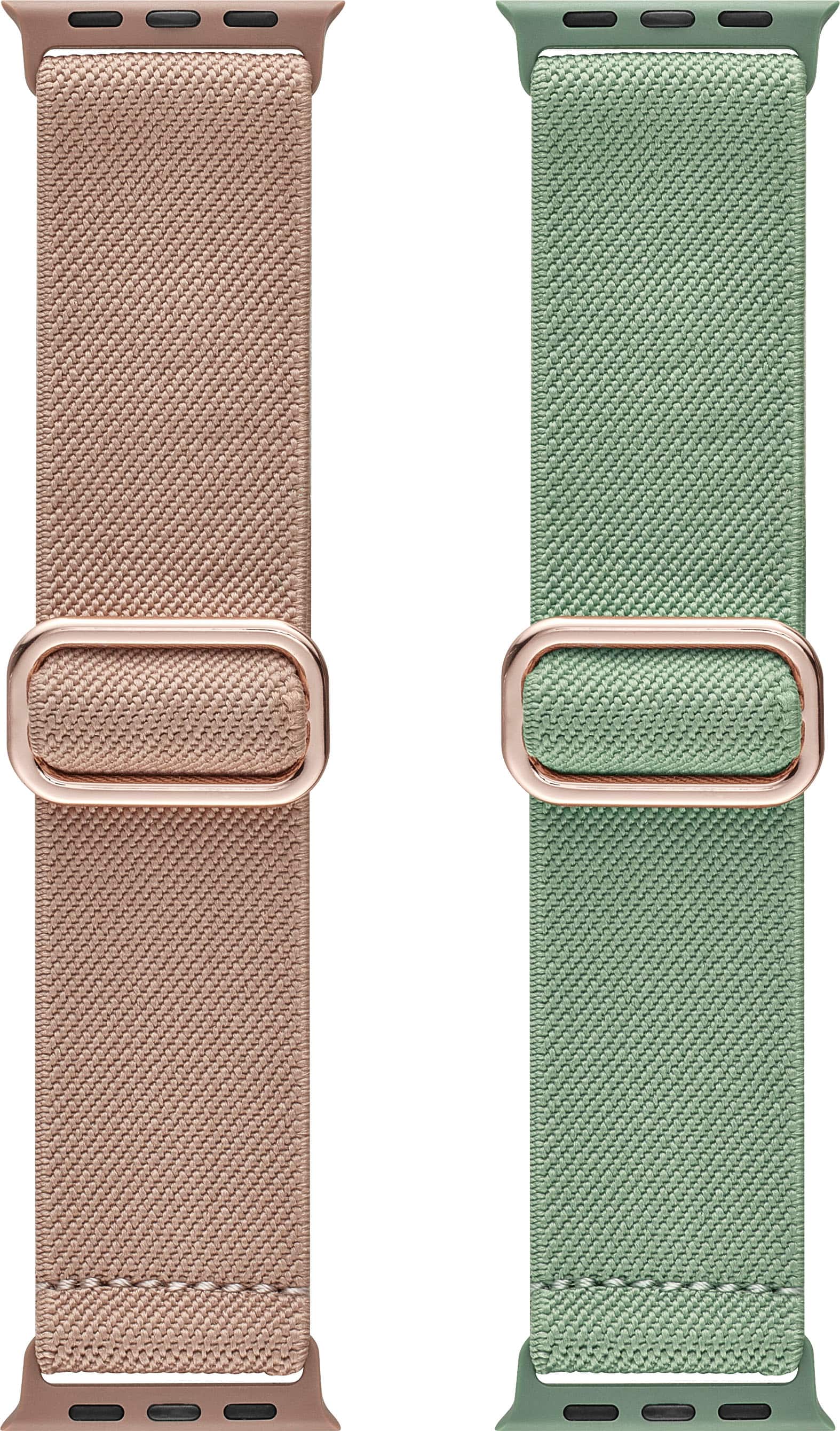 Alt View 13. Best Buy essentials™ - Nylon Band for Apple Watch 38mm, 40mm, 41mm, and SE (2-Pack) - Rose Gold and Eucalyptus.