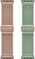 Alt View Zoom 13. Best Buy essentials™ - Nylon Band for Apple Watch 38mm, 40mm, 41mm, and SE (2-Pack) - Rose Gold and Eucalyptus.