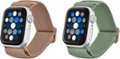 Left Zoom. Best Buy essentials™ - Nylon Band for Apple Watch 38mm, 40mm, 41mm, and SE (2-Pack) - Rose Gold and Eucalyptus.