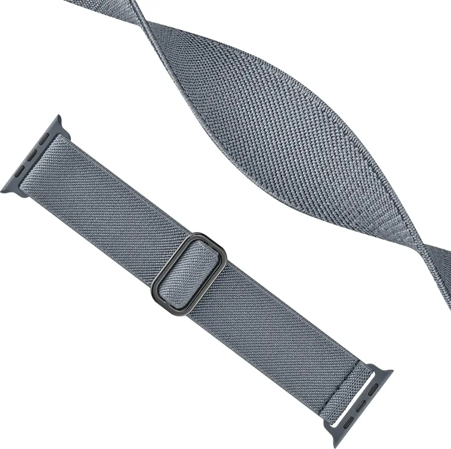 Alt View 15. Best Buy essentials™ - Nylon Band for Apple Watch 42mm, 44mm, 45mm, SE, Ultra 49mm and Ultra 2 49mm (2-Pack) - Black & Gray.