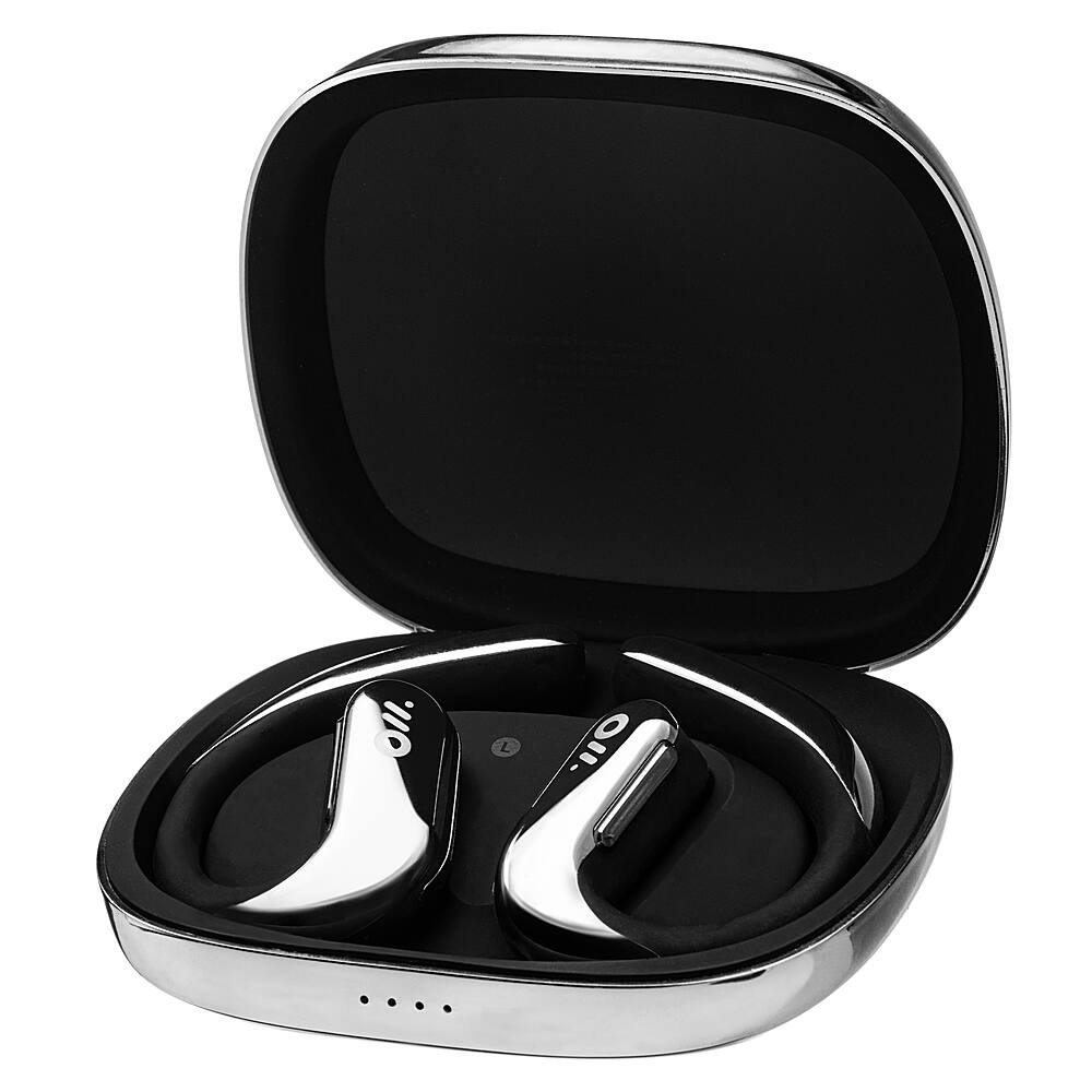 Left. Oladance - OWS Pro Wearable Stereo True Wireless Open Ear Headphones - Luminous Titanium.