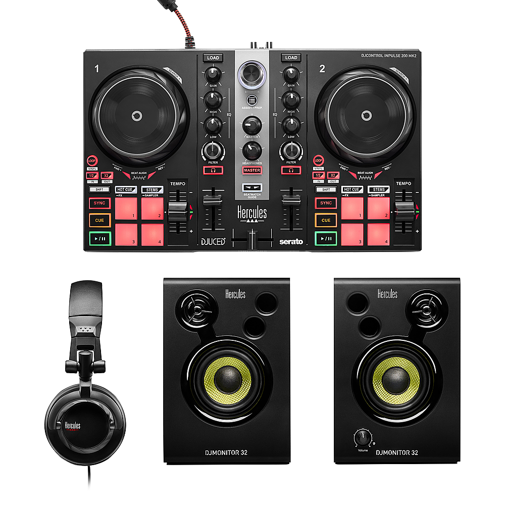 Hercules DJ Learning Kit MK II DJ Mixer Black AMS-DJ-LEARNING-KIT