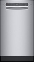 Bosch - 300 Series 18" Front Control Smart Built-In Dishwasher with 3rd Rack and 46 dBA - Stainless Steel - Front_Zoom