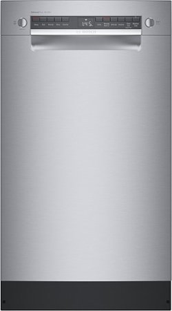 Bosch - 300 Series 18" Front Control Smart Built-In Dishwasher with 3rd Rack and 46 dBA - Stainless Steel