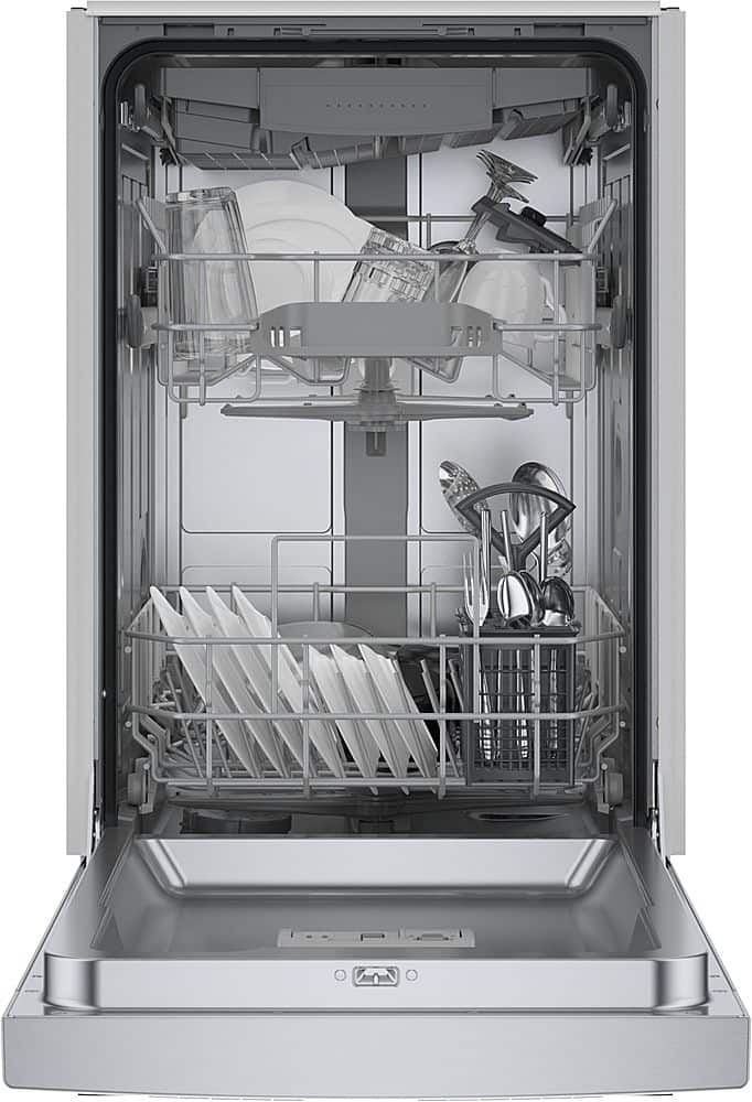 Alt View 11. Bosch - 300 Series 18" Front Control Smart Built-In Dishwasher with 3rd Rack and 46 dBA - Stainless Steel.