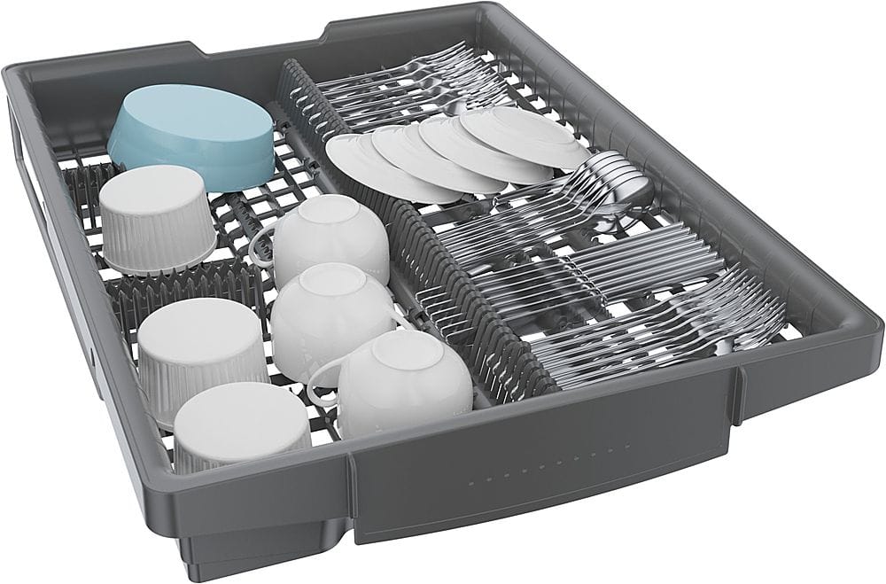 Alt View 15. Bosch - 300 Series 18" Front Control Smart Built-In Dishwasher with 3rd Rack and 46 dBA - Stainless Steel.