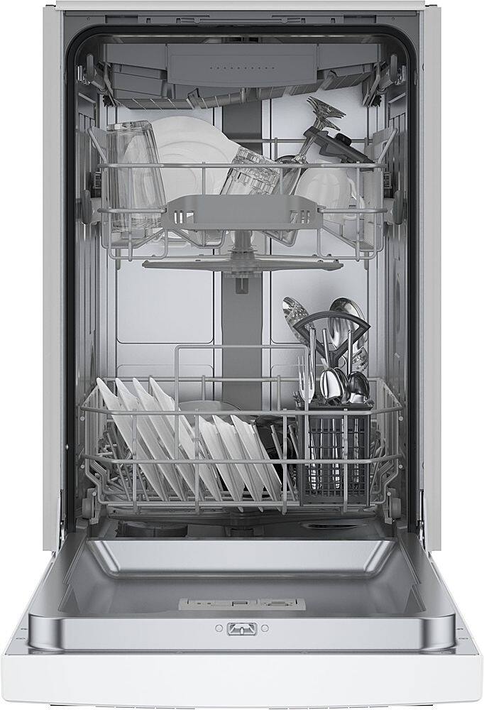 Alt View 2. Bosch - 300 Series 18" Front Control Smart Built-In Dishwasher with 3rd Rack and 46 dBA - White.