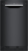 Bosch - 300 Series 18" Front Control Smart Built-In Dishwasher with 3rd Rack and 46 dBA - Black - Front_Zoom