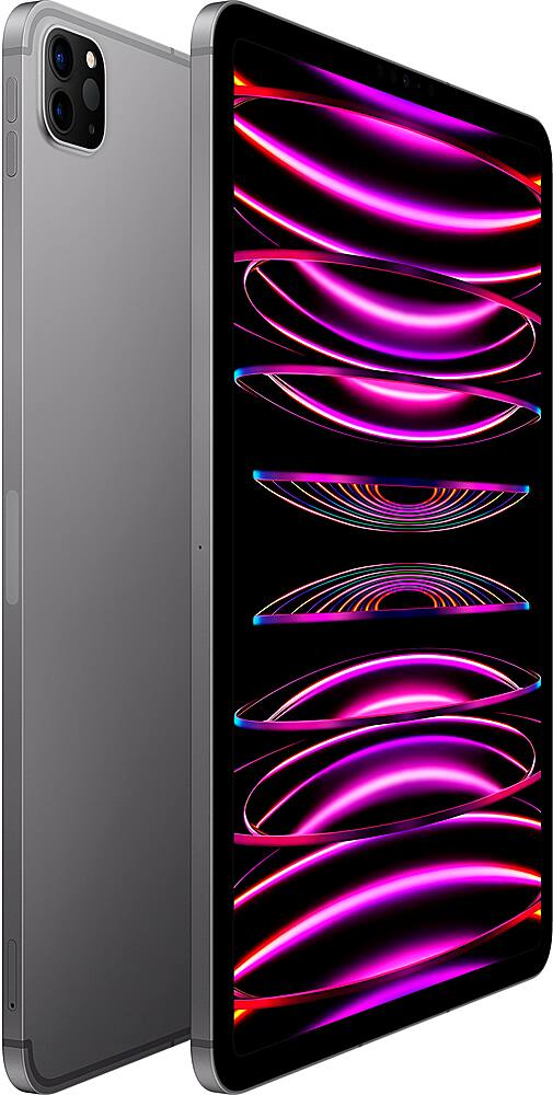 Back. Apple - Geek Squad Certified Refurbished 11-Inch iPad Pro with Wi-Fi - 512GB - Space Gray.