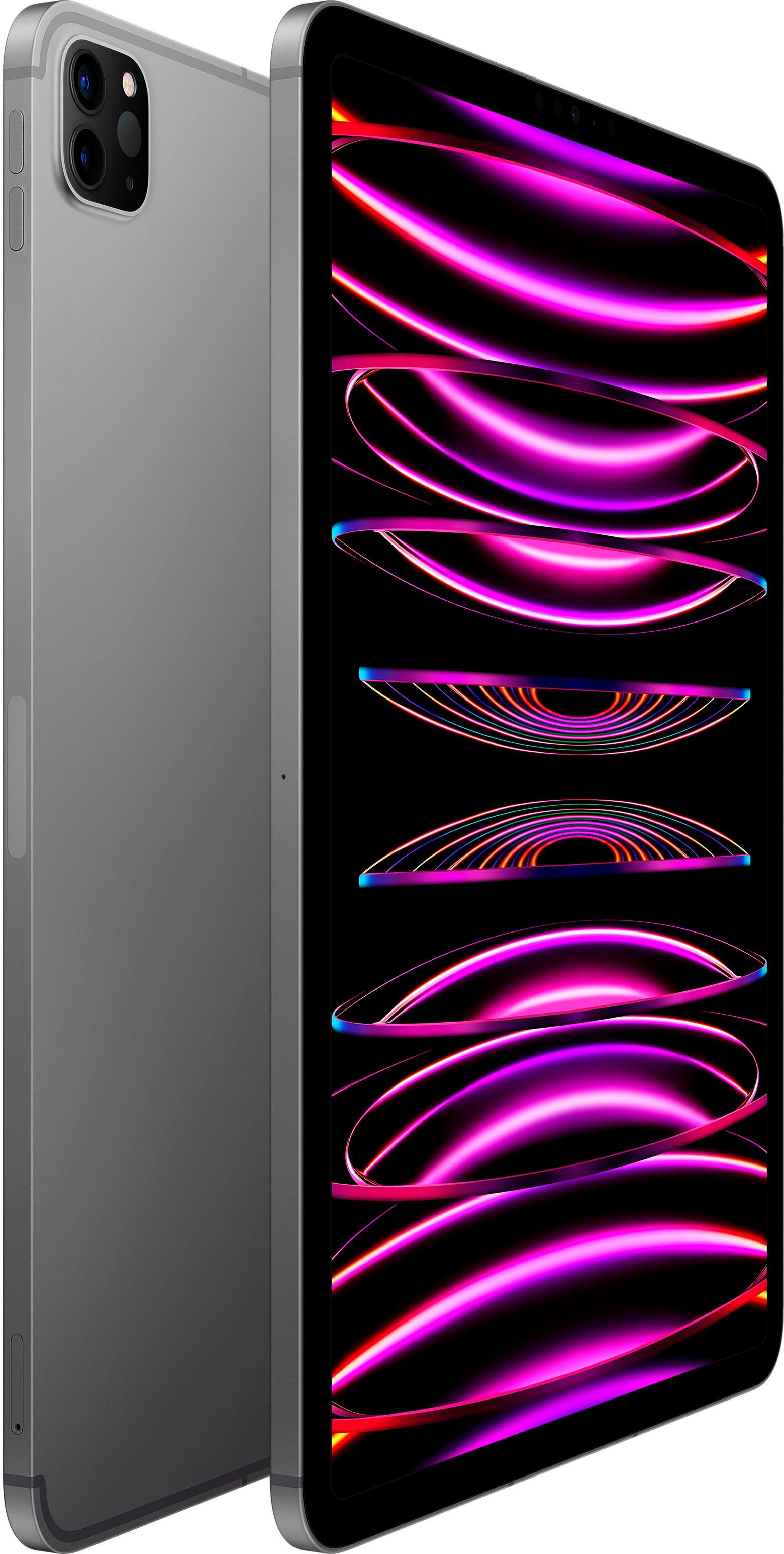 Angle. Apple - Geek Squad Certified Refurbished 11-Inch iPad Pro (Latest Model) with Wi-Fi - 1TB - Space Gray.