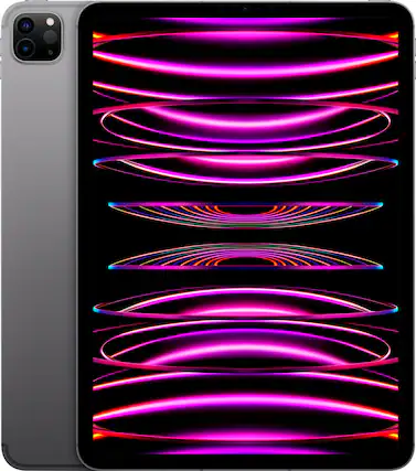 Front. Apple - Geek Squad Certified Refurbished 11-Inch iPad Pro (Latest Model) with Wi-Fi - 1TB - Space Gray.