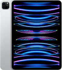 Front. Apple - Geek Squad Certified Refurbished 12.9-Inch iPad Pro (Latest Model) with Wi-Fi - 1TB - Silver.