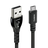 AudioQuest - 1.5M Carbon USB 2.0 Micro B - Gray/Black - Front_Zoom