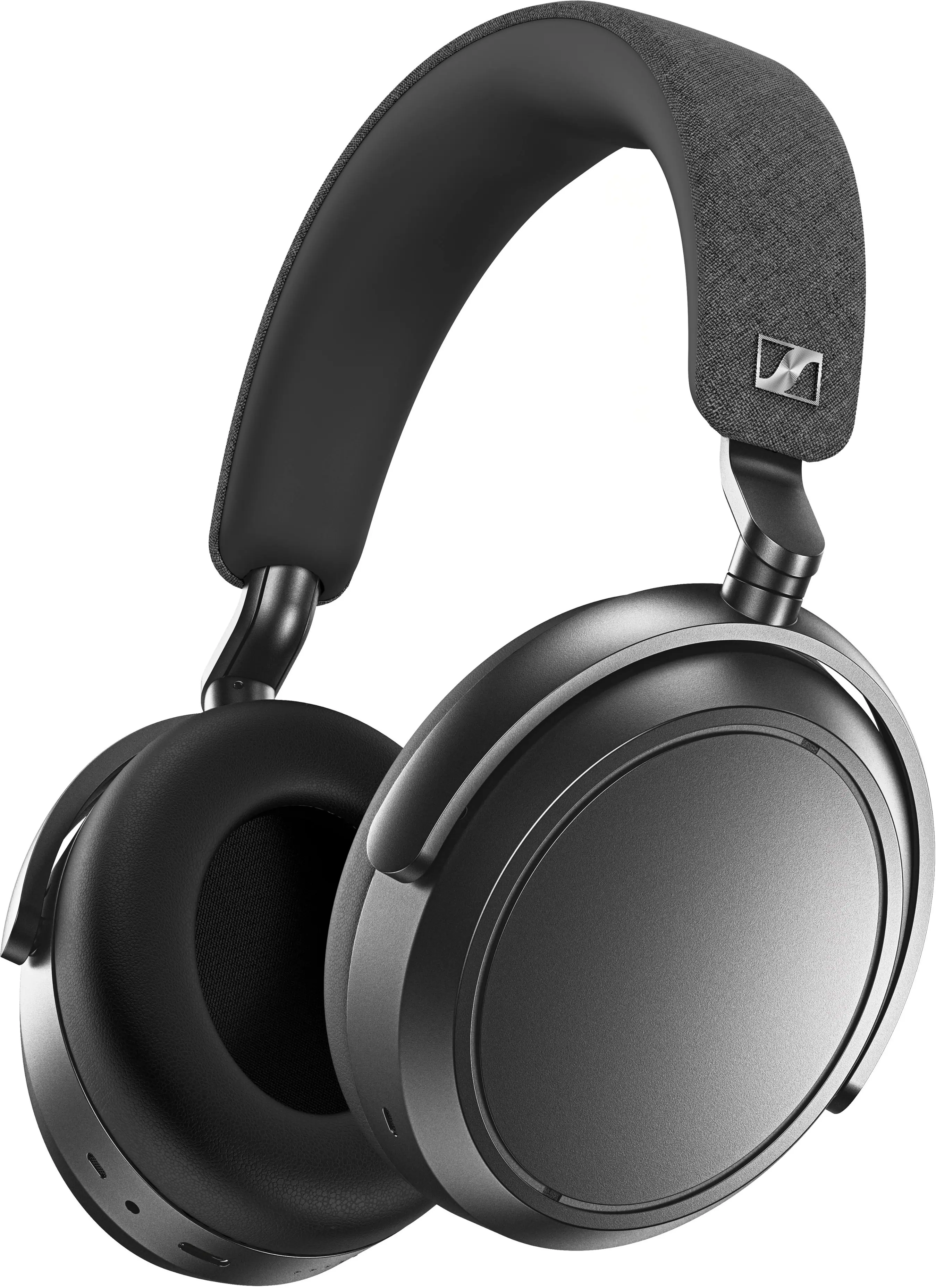 Front. Sennheiser - Momentum 4 Wireless Adaptive Noise-Canceling Over-The-Ear Headphones - Graphite.