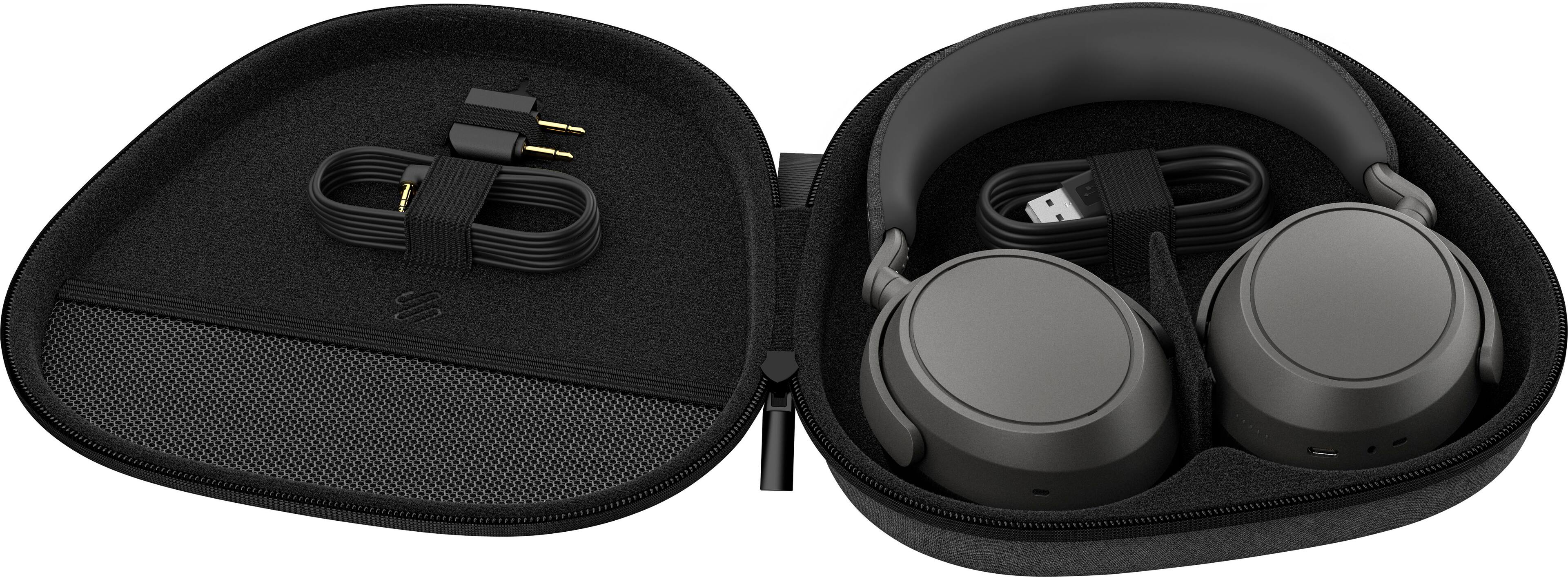 Alt View 14. Sennheiser - Momentum 4 Wireless Adaptive Noise-Canceling Over-The-Ear Headphones - Graphite.