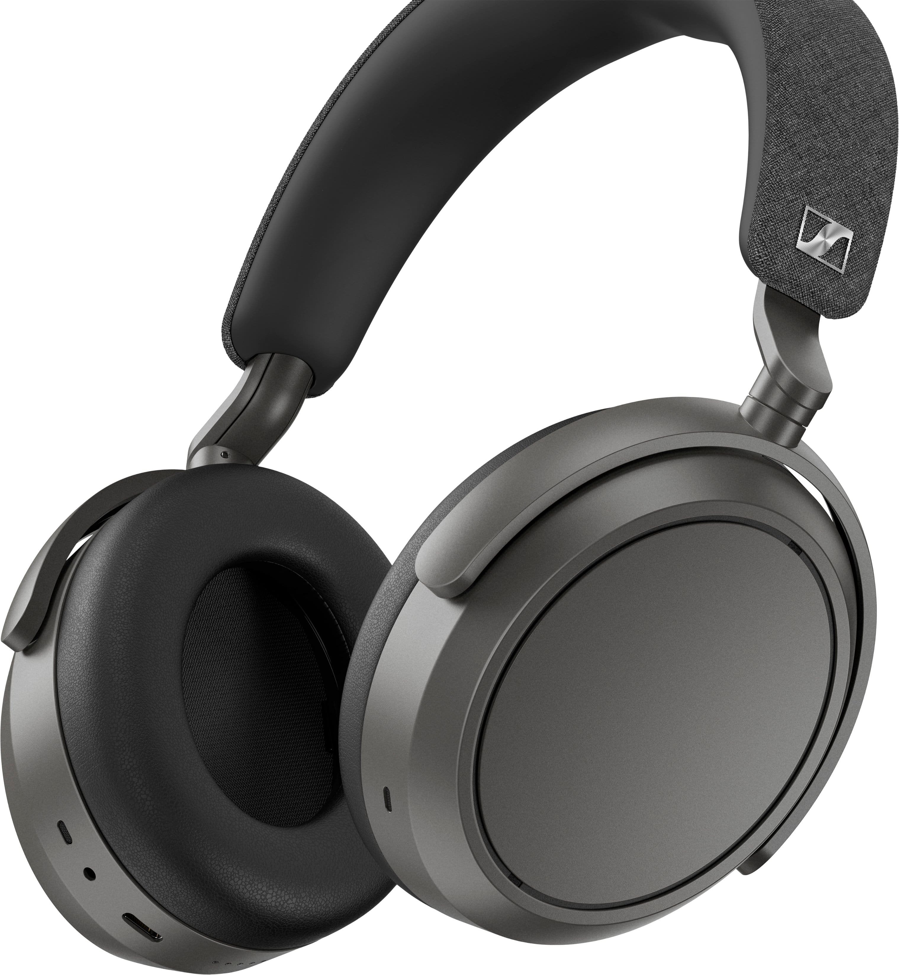Alt View 15. Sennheiser - Momentum 4 Wireless Adaptive Noise-Canceling Over-The-Ear Headphones - Graphite.