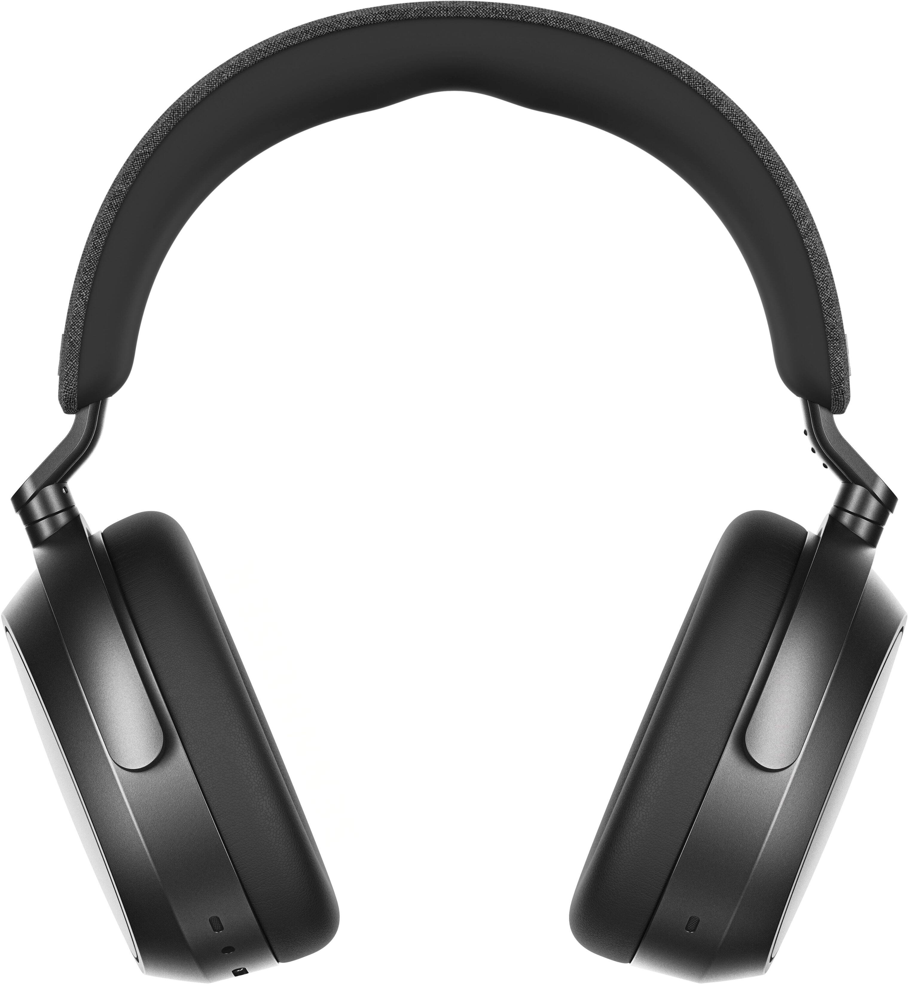Left. Sennheiser - Momentum 4 Wireless Adaptive Noise-Canceling Over-The-Ear Headphones - Graphite.