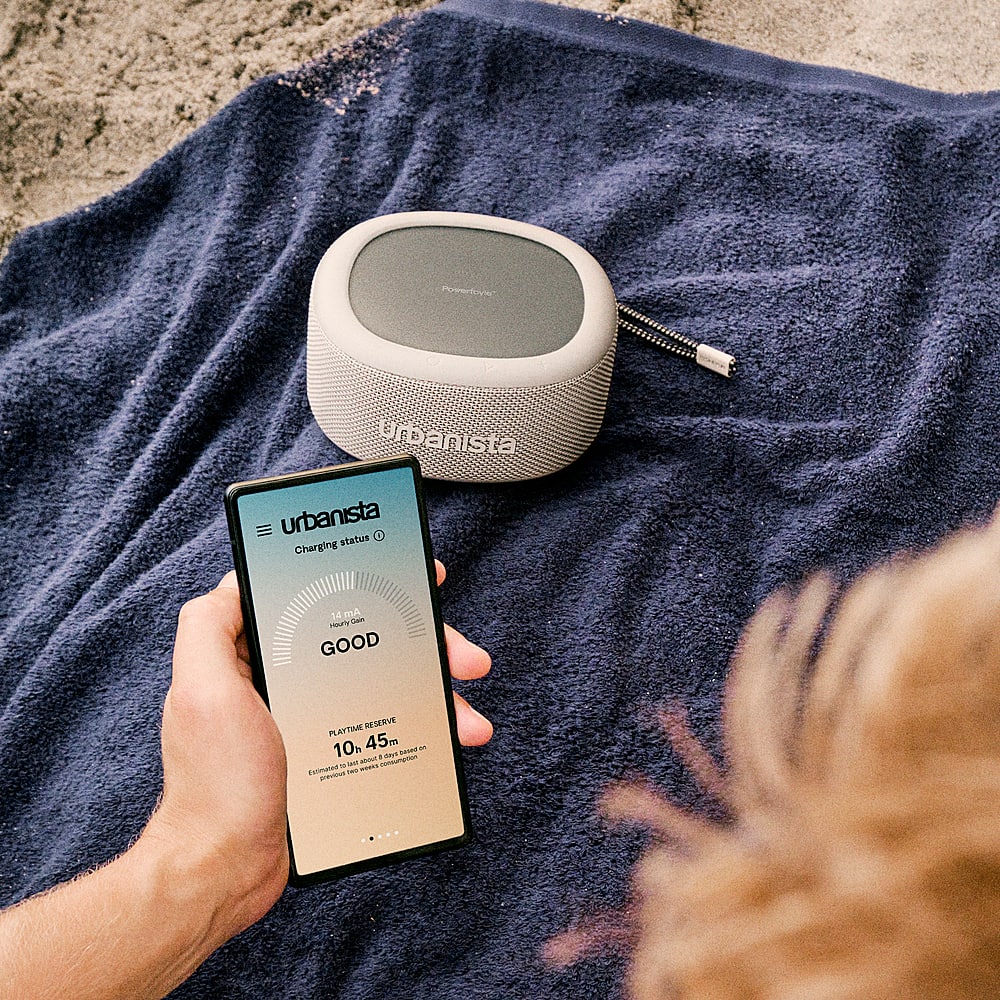 Alt View 16. Urbanista - Malibu Portable Light Powered Outdoor Speaker - Desert.