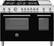 Front. Bertazzoni - 48" Master Series range - Dual Fuel - 6 aluminum burners - Matte Black.