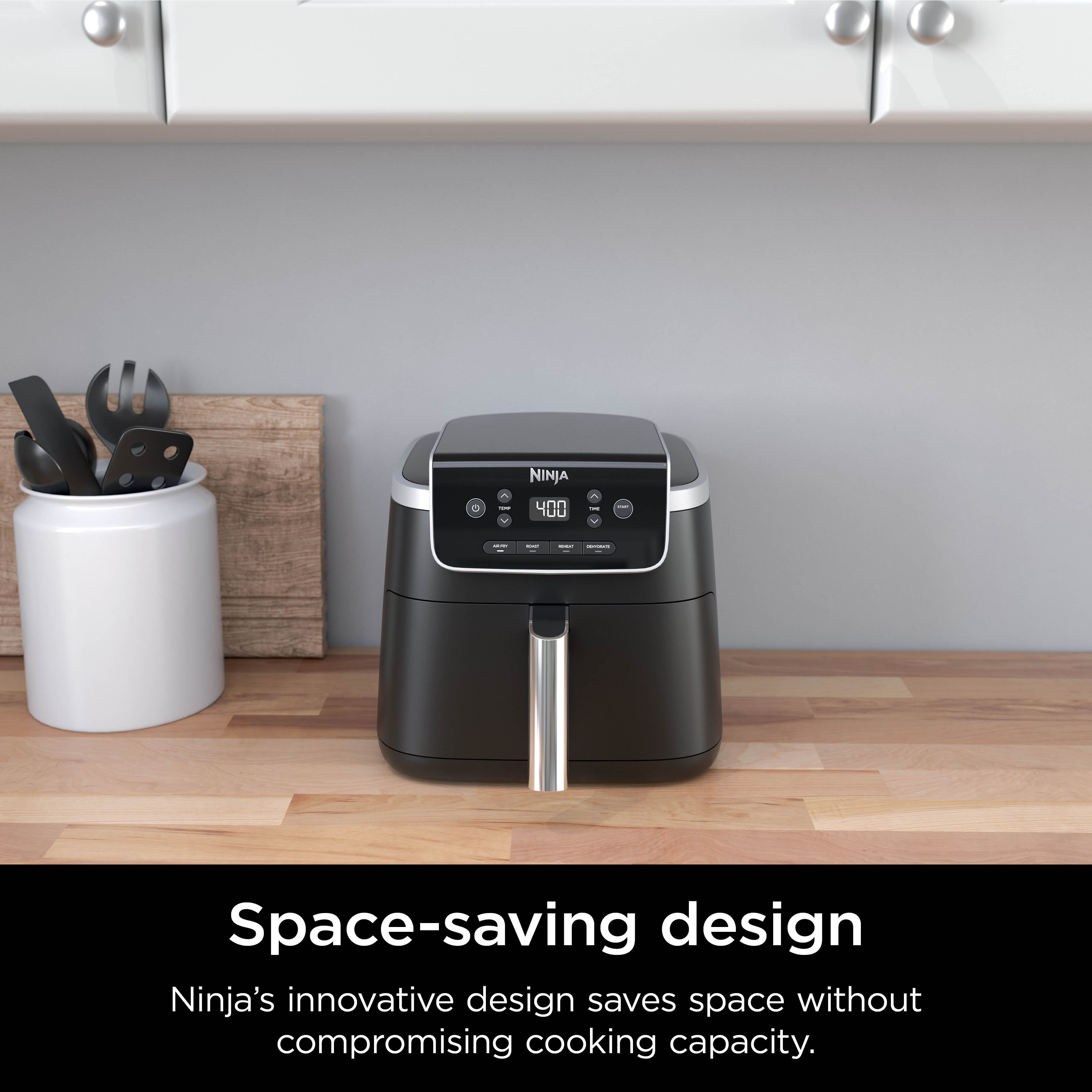 Space-saving design Ninja's innovative design saves space without compromising cooking capacity.