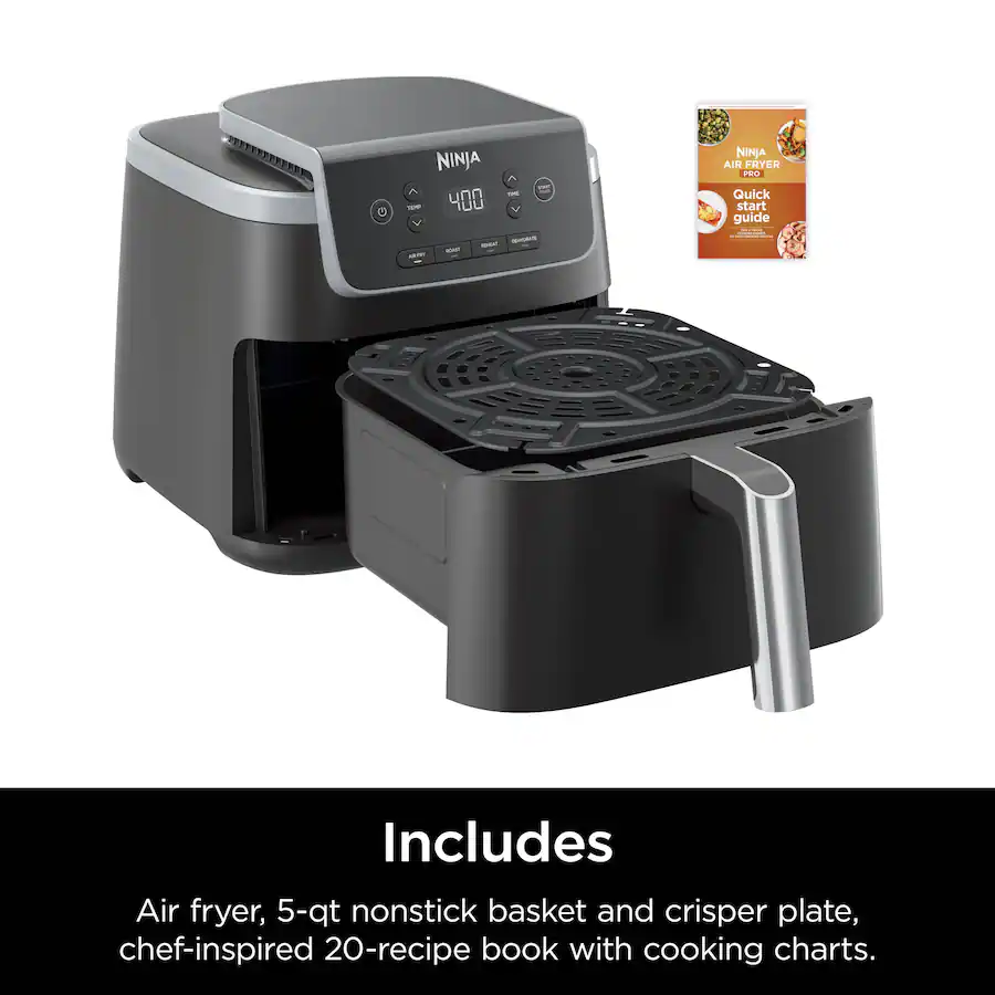 Ninja Air Fryer Pro in with QT Capacity Gray AF141 Best Buy