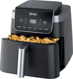 Front. Ninja - Air Fryer Pro XL 6-in-1 with 6.5 QT Capacity - Gray.