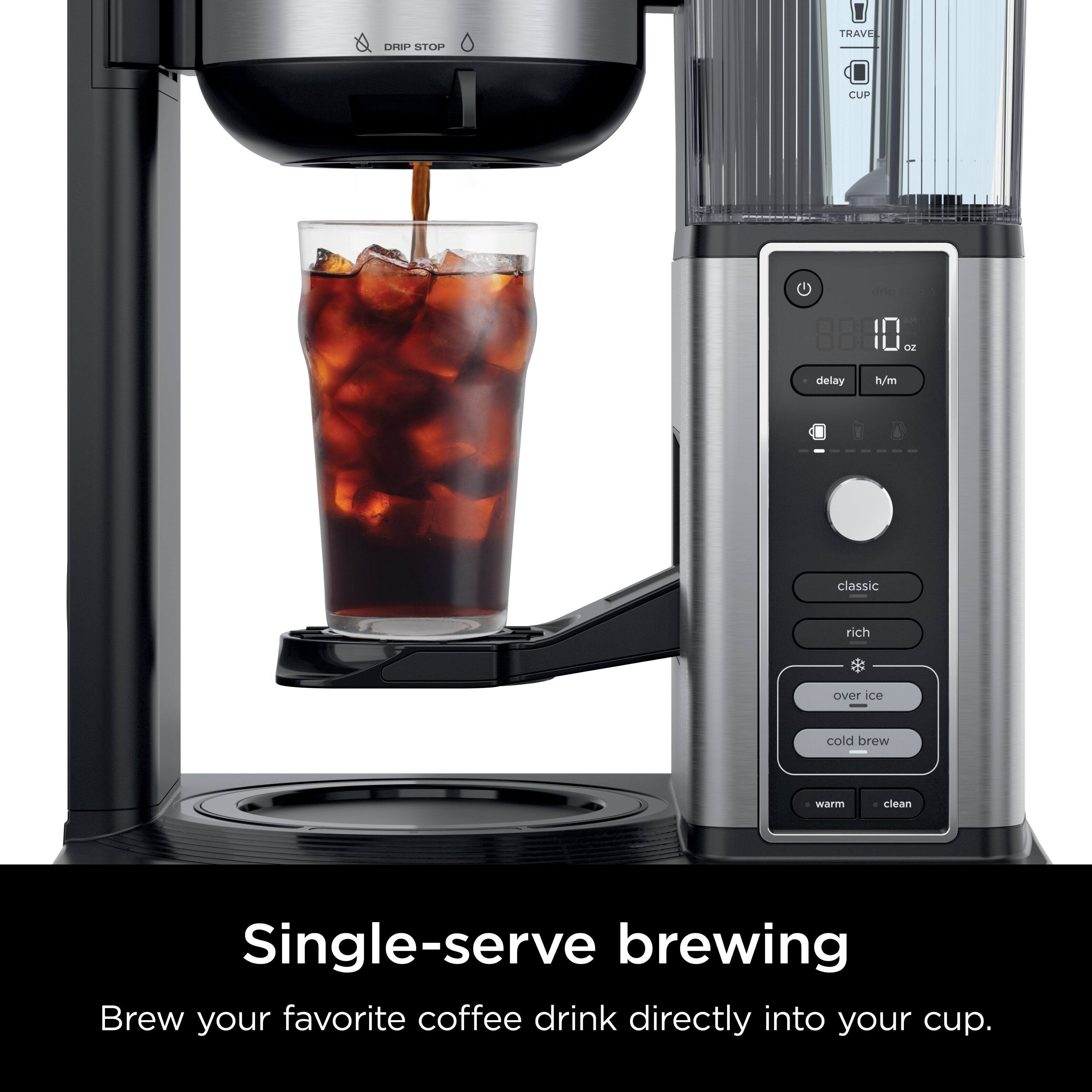 Single-serve brewing: Brew your favorite coffee drink directly into your cup.