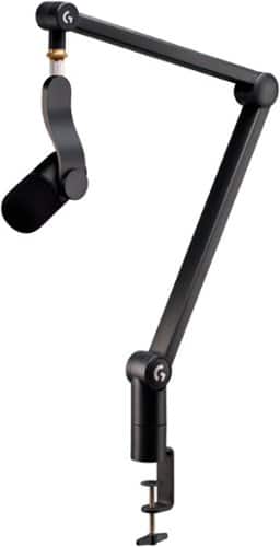 Logitech - Yeticaster GX Dynamic LIGHTSYNC RGB Gaming Microphone and Premium Broadcast Boom Arm - Black