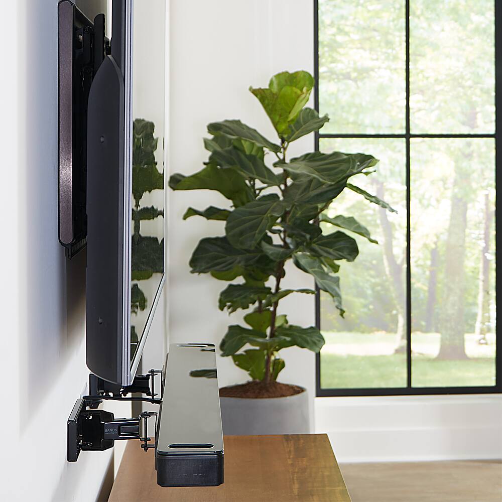 Angle. Sanus - Universal Extendable Soundbar Wall Mount - Black.
