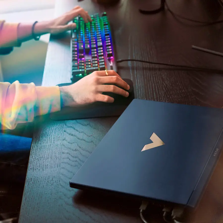 Alt View 16. HP - Victus 15.6" Full HD 144Hz Gaming Laptop - Intel Core i7 - 16GB Memory - NVIDIA GeForce RTX 4050 - 512GB SSD - Performance Blue.