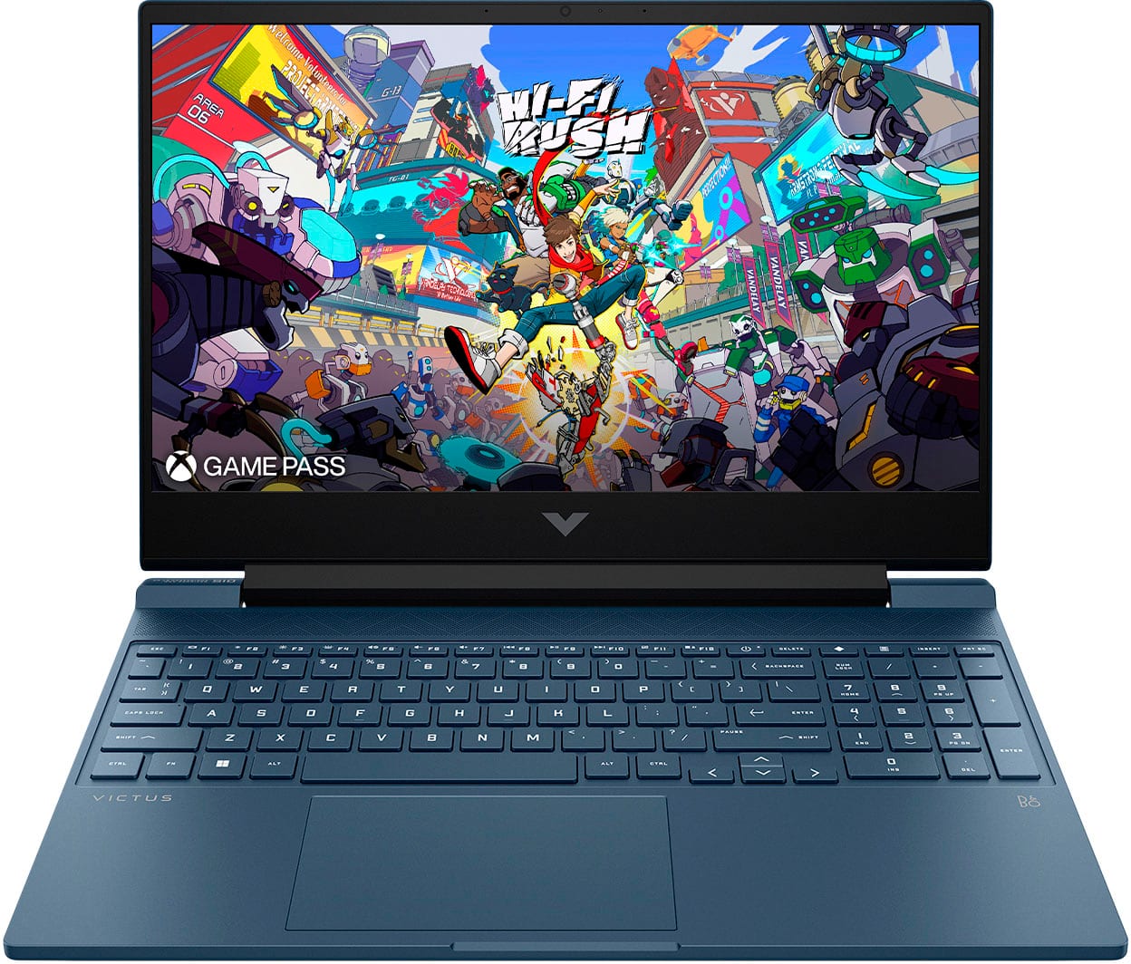 Alt View 13. HP - Victus 15.6" Full HD 144Hz Gaming Laptop - Intel Core i7 - 16GB Memory - NVIDIA GeForce RTX 4050 - 512GB SSD - Performance Blue.